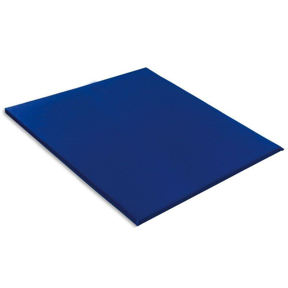 Colchonete Viúva D28 Napa Azul Impermeável Lavável (128x188x4) - Luckspuma - 1