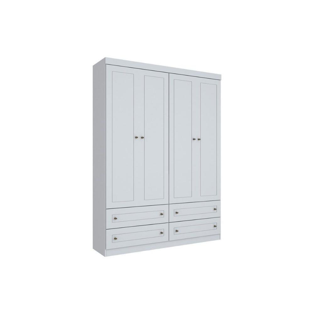 Guarda Roupa 4 Portas  e 4 Gavetas Americano Branco - Henn - 1