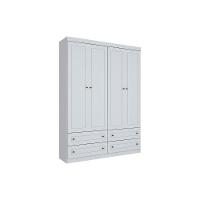 Guarda Roupa 4 Portas  e 4 Gavetas Americano Branco - Henn - 1
