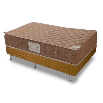 Cama Box Queen: Colchão Molas Bonnel Ortobom Hotelaria Nanolastic Orthotel Spring + Base CRC Brown(158x198)