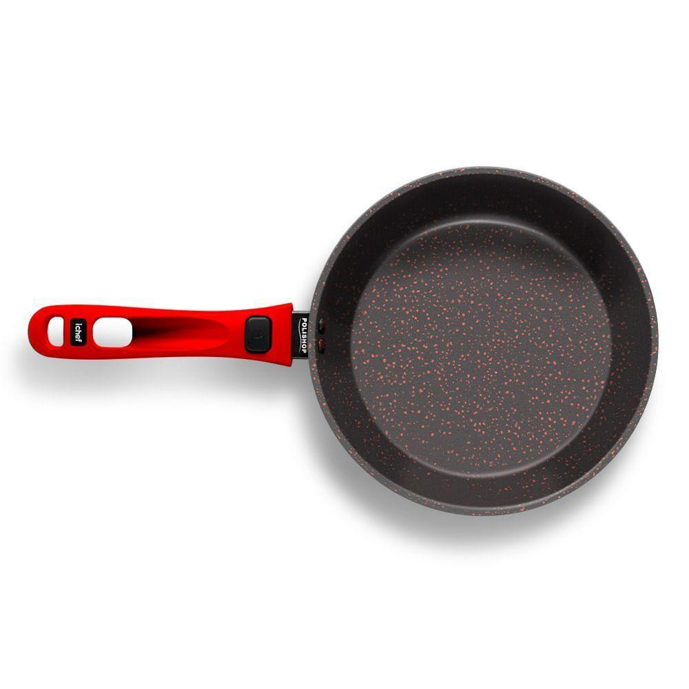 Panela Polishop Ichef Ultra Sauté Grand Shark Series Vermelha 24cm | Vermelho - 3