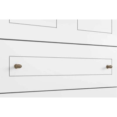 Guarda Roupa Solteiro Americano 4 Portas de Abrir 4 Gavetas Branco MDP Henn