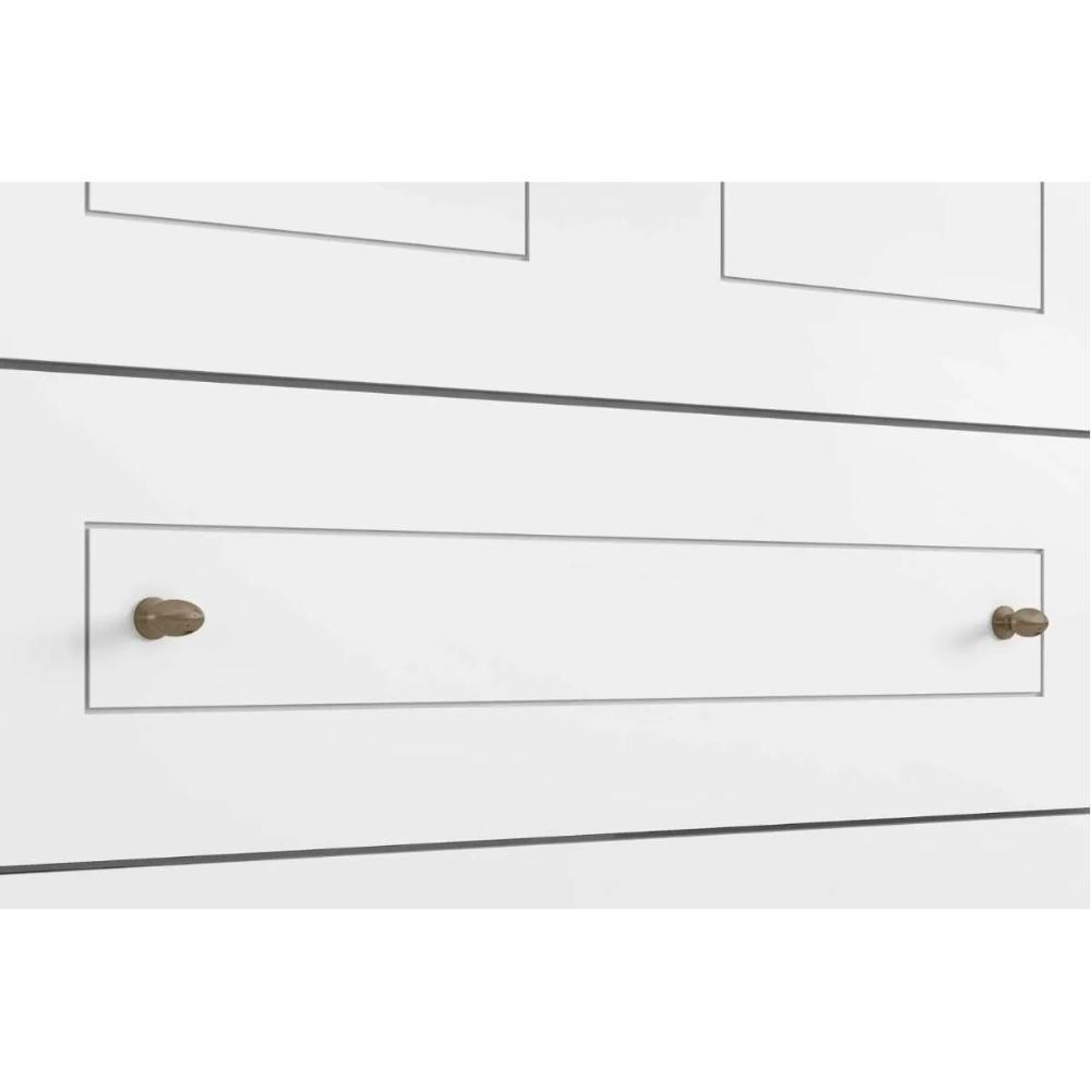 Guarda Roupa Solteiro 4 Portas e 4 Gavetas Americano Branco - Henn - 4