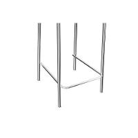 Kit 4 Banquetas Sala Jantar Gênova 1B705CR 4 Un Cromado/Courano Branco - Kappesberg - 2