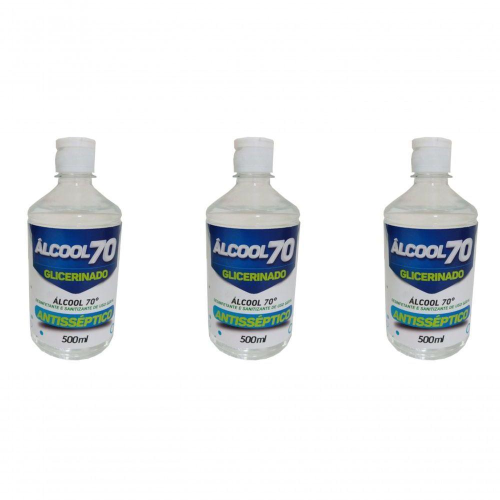 6 álcool 70 Glicerinado Antisséptico 500ml Com Dosador Tnt - 2