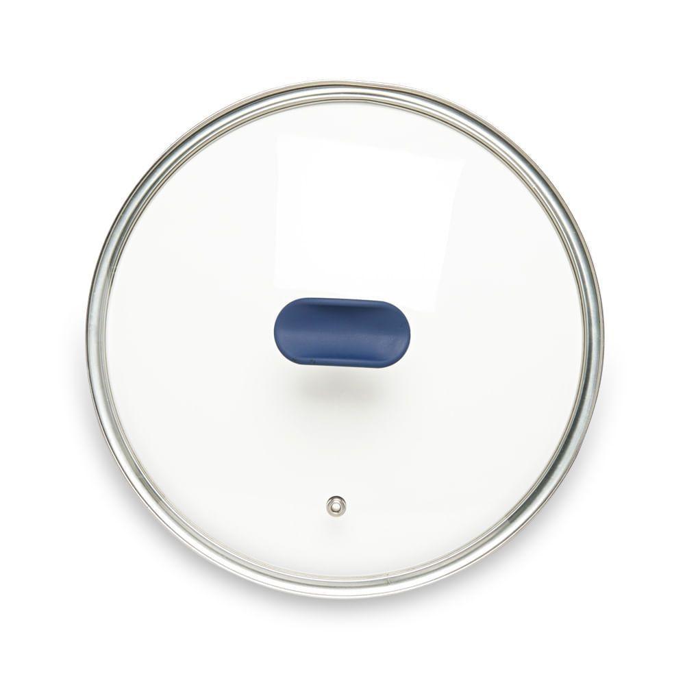 Tampa De Vidro Ichef Polishop - Shark Series - 24cm - Azul | Azul 24 Cm - 1