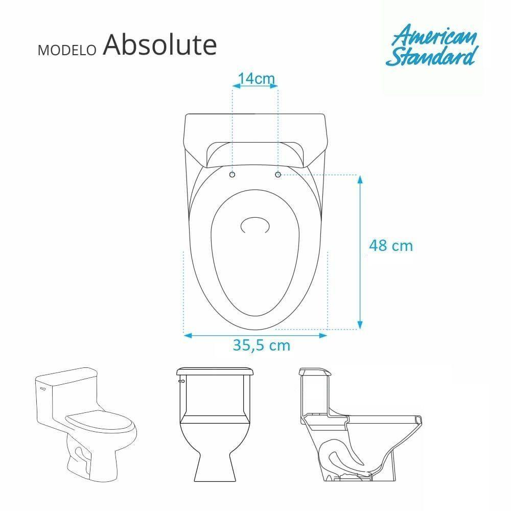 Assento Sanitário Absolute Branco Vaso American Standard - 7