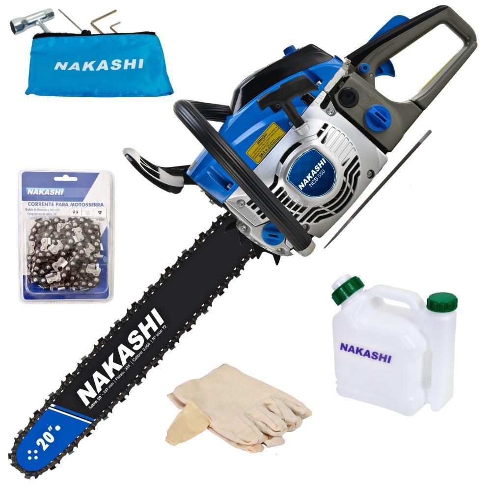 Motosserra Nakashi Ncs 550 54,6Cc 2T Sabre De 20" À Gasolina - 1