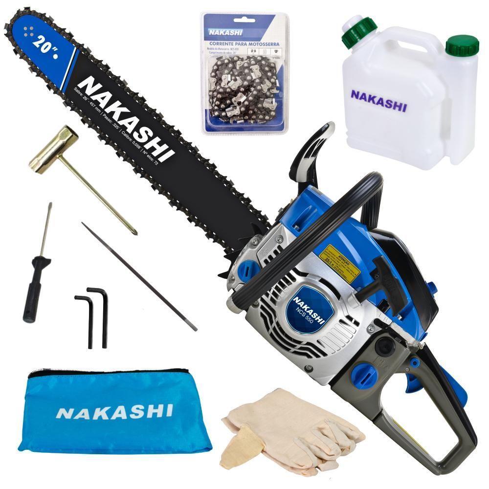 Motosserra Ncs-550 54,6Cc 2T À Gasolina C/ Corrente 78 Elos - 1