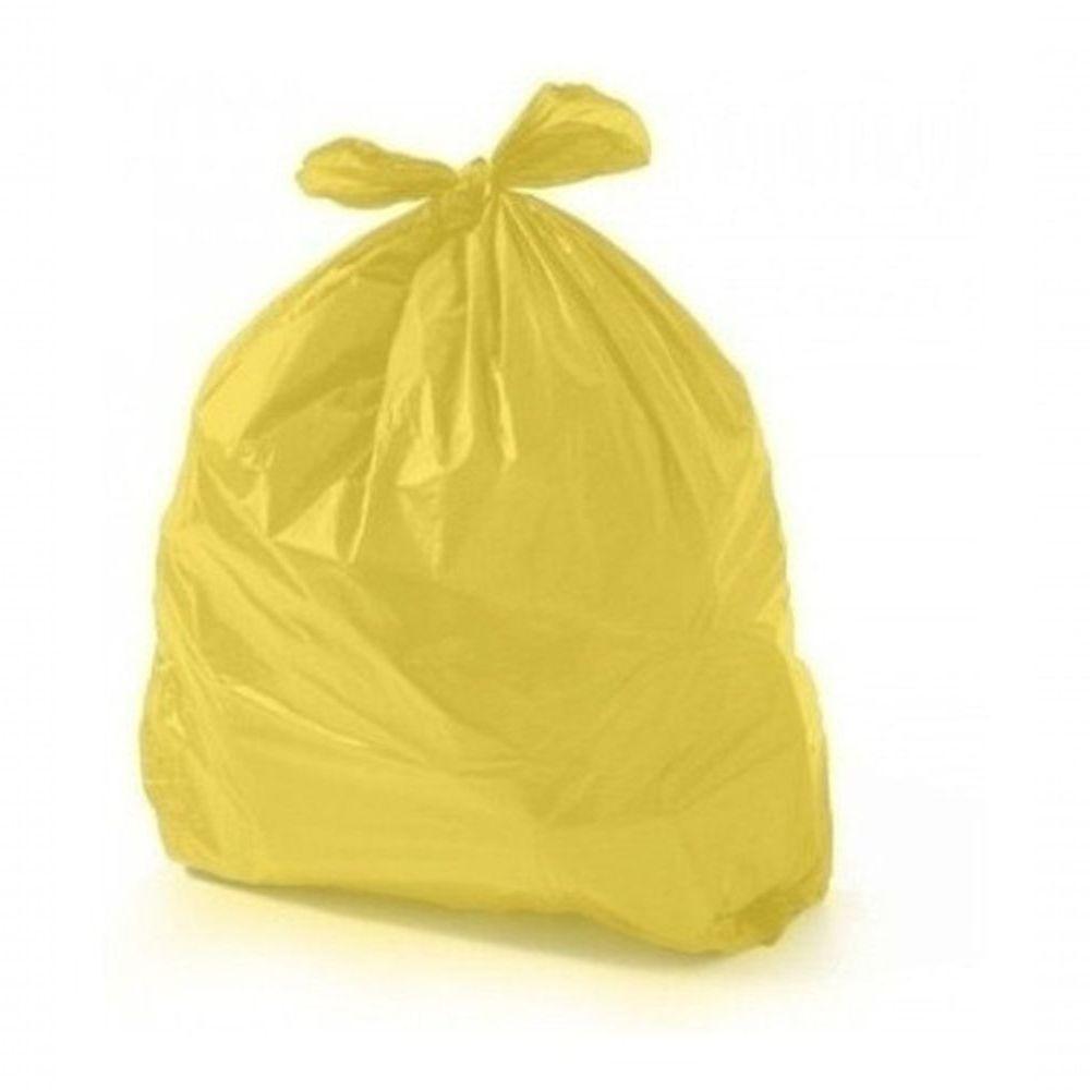 Saco De Lixo 60L Amarelo Com 100un Resistente Amarelo - 2