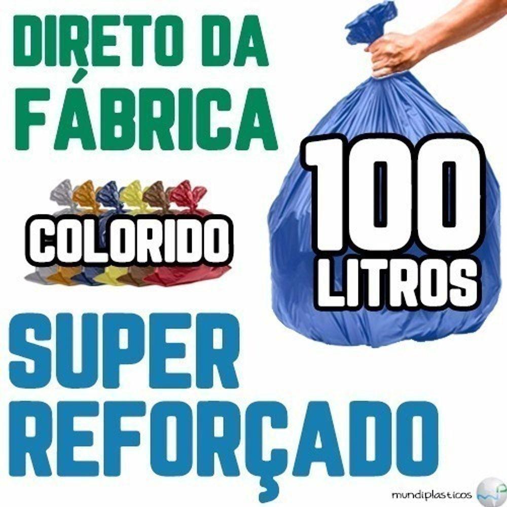 Saco De Lixo 100 Litros 100Un Azul Super Reforçado - 2