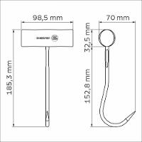 Gancho Central Profissional Master Em Aço Inox Com Cabo Em Polipropileno Branco - 3