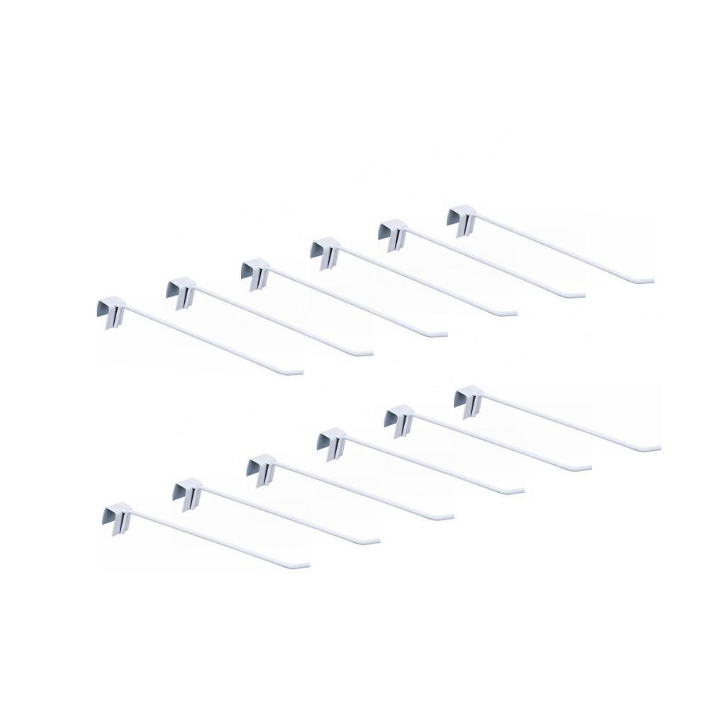Kit - 12 Ganchos Simples Branco - Sa Gondolas - 1