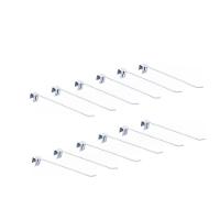 Kit - 12 Ganchos Simples Branco - Sa Gondolas - 1