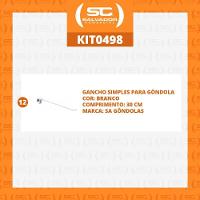 Kit - 12 Ganchos Simples Branco - Sa Gondolas - 3