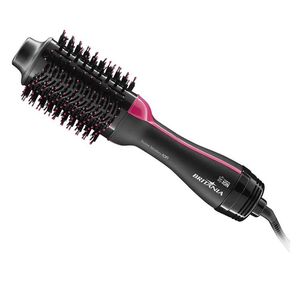 Escova Secadora Britânia Bec02 Soft 1200W Rosa/Preto 127V - 1