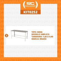 Kit - 2 Mesa Panificadora Desmontável 600x870x1600 Mbr-015 - Braesi - 2