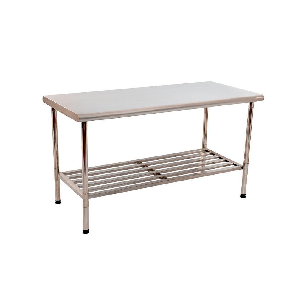 Mesa Bancada Apoio 1,90l X 0,70p X 0,90a Total Inox 430 Desmontável Multiuso - Imeca - 1