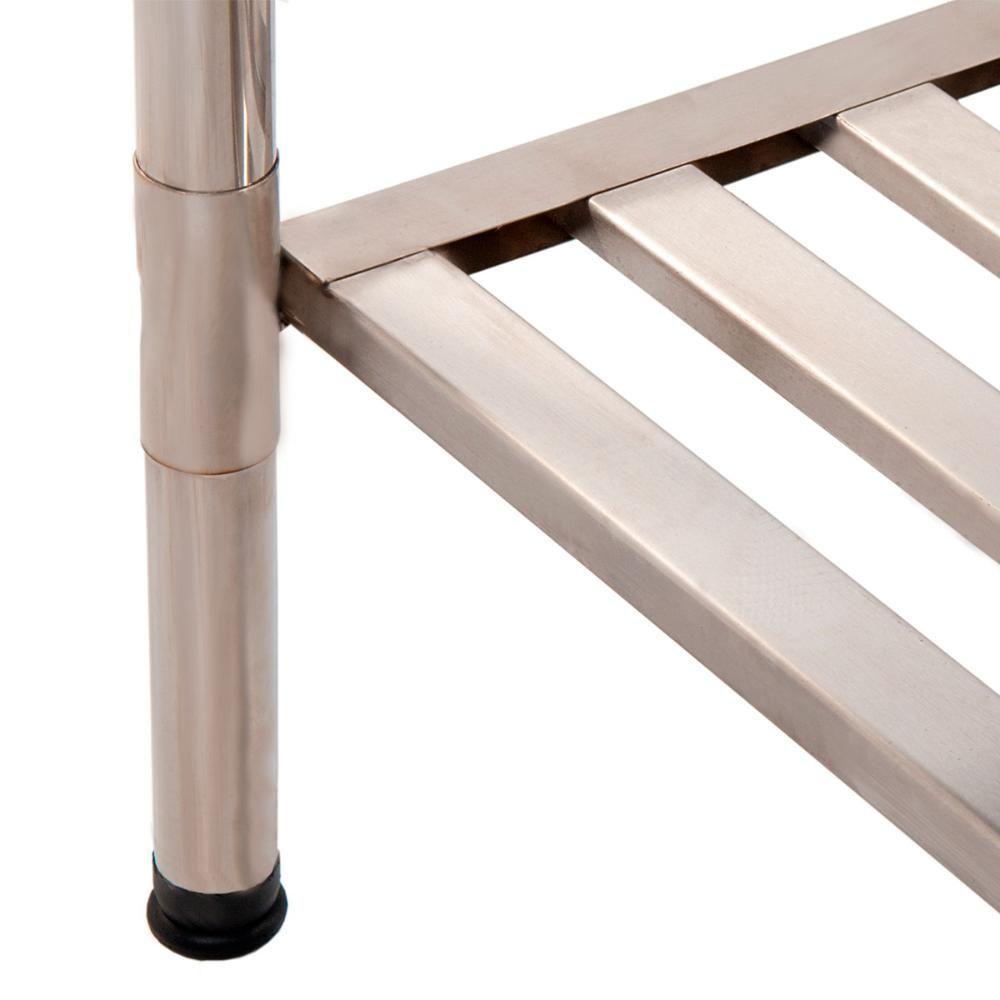 Mesa Bancada Apoio 1,90l X 0,70p X 0,90a Total Inox 430 Desmontável Multiuso - Imeca - 2