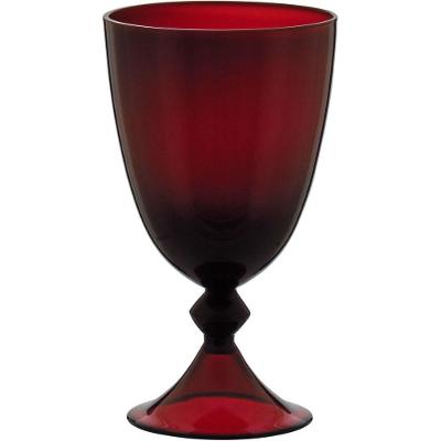 Taça Água 16X9X9Cm 380Ml Vidro Vermelho 6Pç