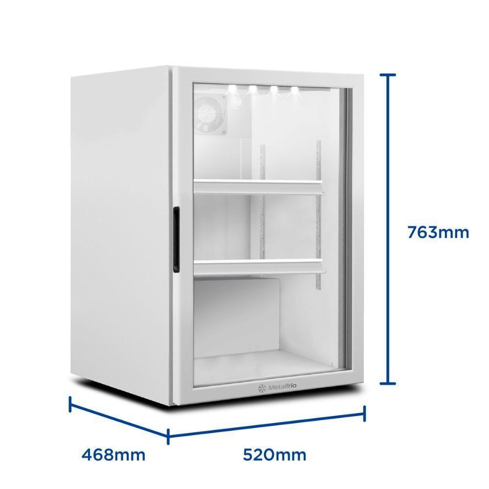 Refrigerador Expositor Vertical Para Bebidas 85 Litros VB11RB Counter Top Branca Metalfrio 110V - 2