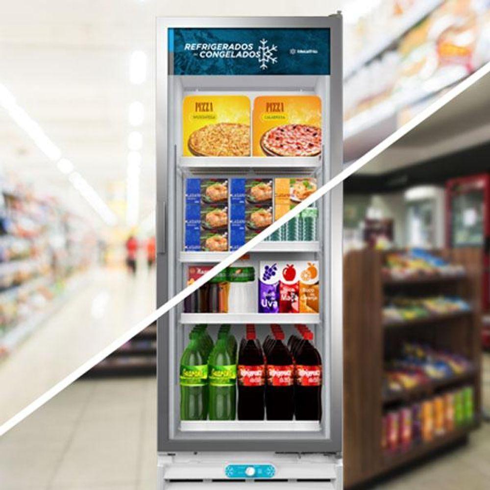 Freezer Conservador Vertical 127v Dupla Ação Porta De Vidro 490 Litros Vf55al - Metalfrio 127v - 10