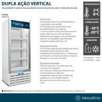 Freezer Conservador Vertical 127v Dupla Ação Porta De Vidro 490 Litros Vf55al - Metalfrio 127v - 8