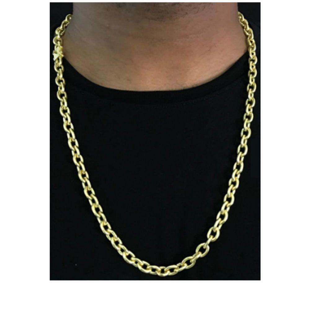 Cordão Cadeado 8mm De Moeda Antiga Elos Soldados - 1