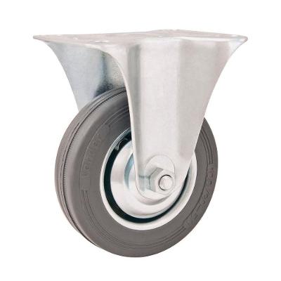 Rodizio Fixo 4" Leve 60kg Núcleo Chapa Borracha Cinza Vonder