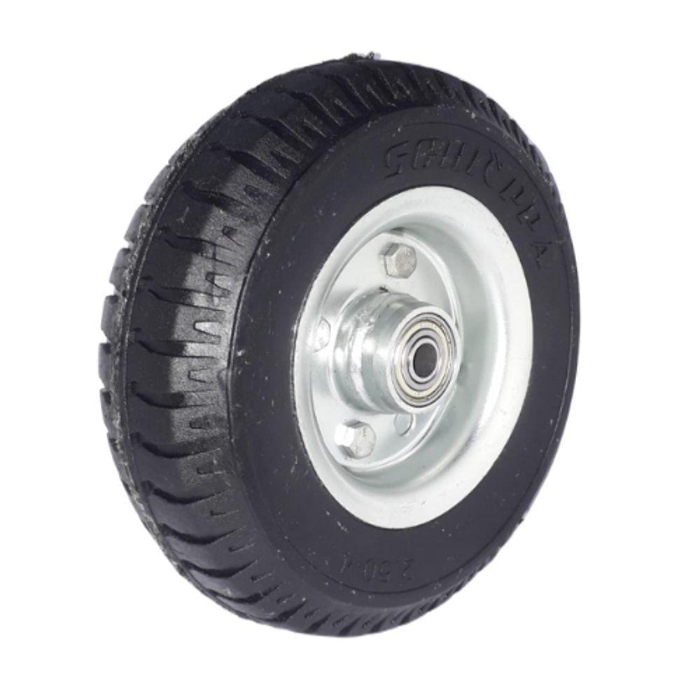 Roda Borracha Maciça 250-4 Rol. Esfera Eixo 1/2 Pol. 200kg - 1