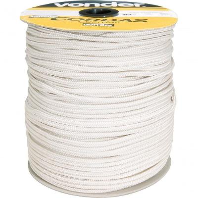 Corda Multifilamento Trançada 8,0mm 11,0kg 228 Metros Branca