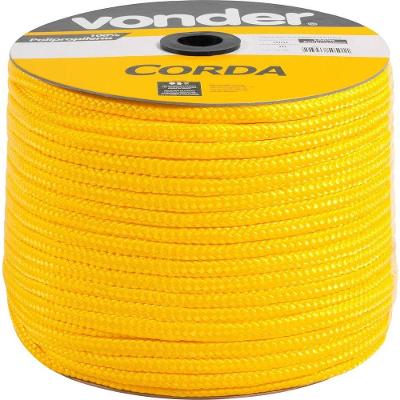 Corda Multifilamento Trançada 12mm 140m Amarela Carretel - V