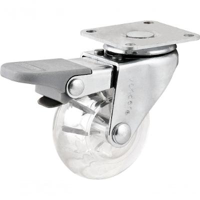 Rodizio Giratório Com Freio 1.3/8 Leve 20kg Poliuretano Tra