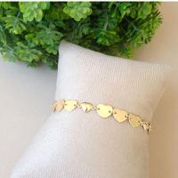 Pulseira Corações Em Banho De Ouro Mulher F. 6.4 - 1