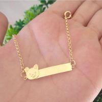 Pulseira Infantil Chapinha Com Ursinho Em Banho De Ouro - 2