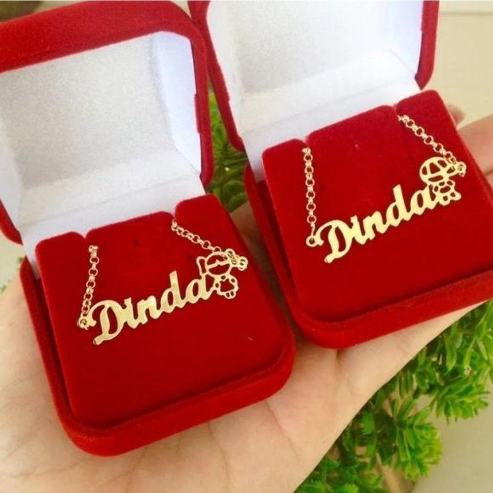 Pulseira Madrinha Dinda Banhada A Ouro 18k - 1