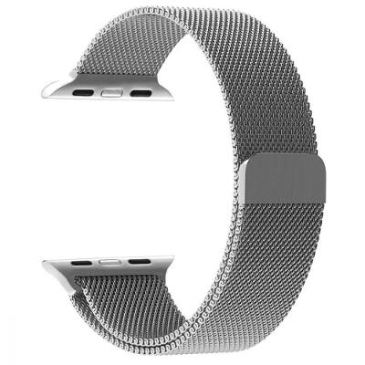 Pulseira Milanese Apple Iwo 8 9 10 38mm Aço Inoxidável Prata