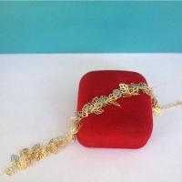 Pulseira Com Várias Folha E Ponto De Luz Banhada A Ouro - 2