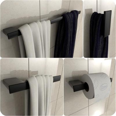 Kit de Acessórios para Banheiro Preto Fosco Master 4 Peças