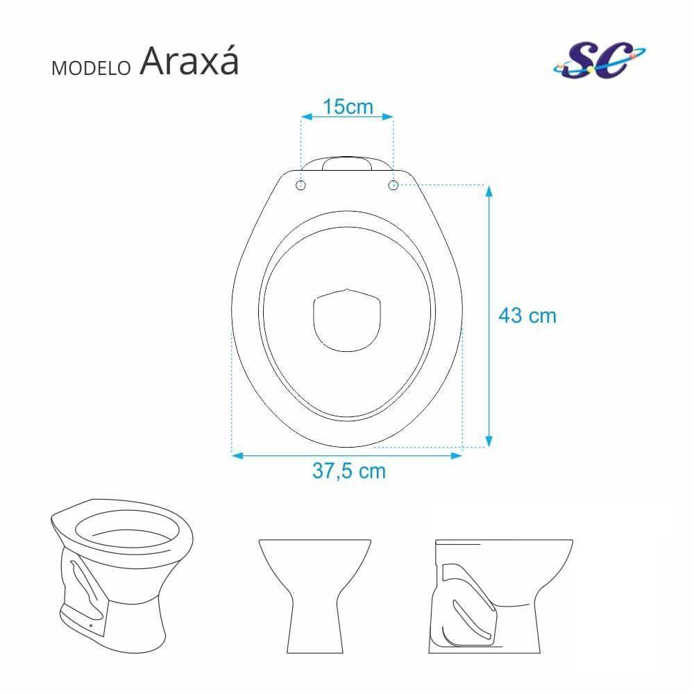 Tampa de Vaso Acrilico Araxá Branco para Bacia Santa Clara - 3