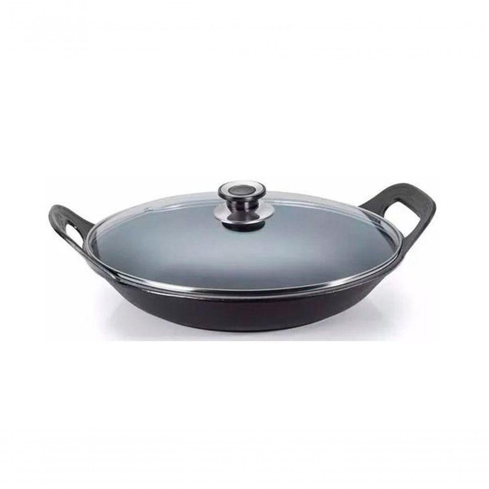 Panela Risoto de Ferro Fundido com Tampa de Vidro 5 L - 1