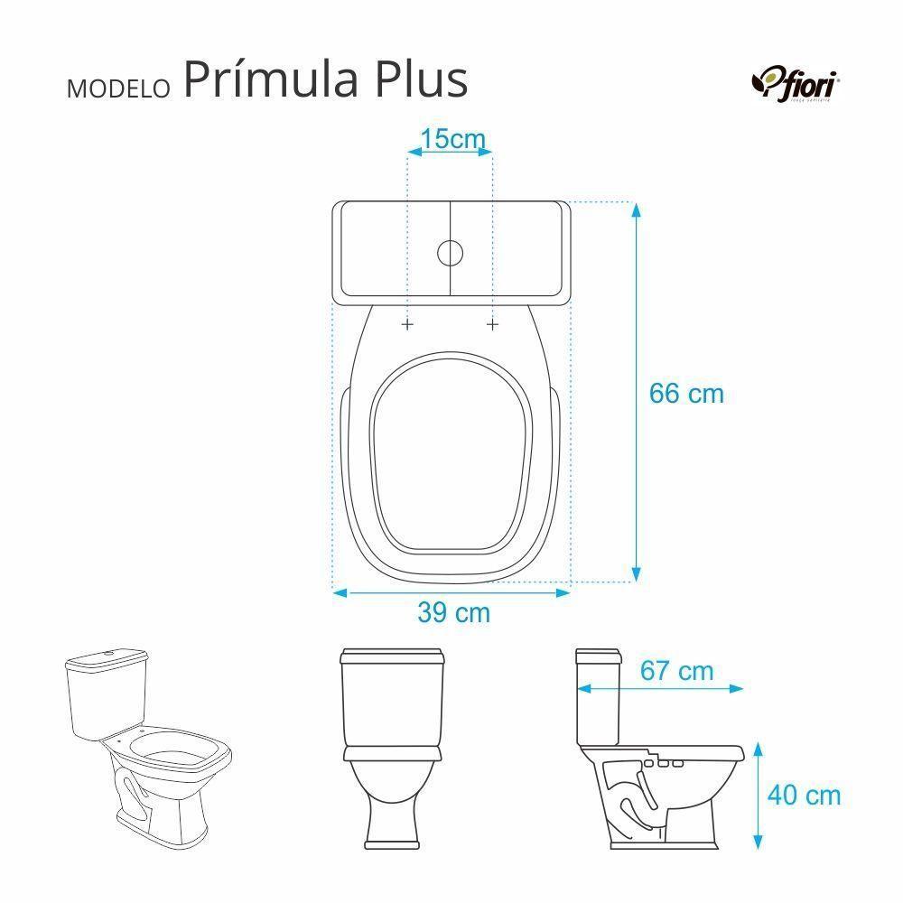 Assento Sanitário Primula Plus Salmão para Vaso Fiori - 5