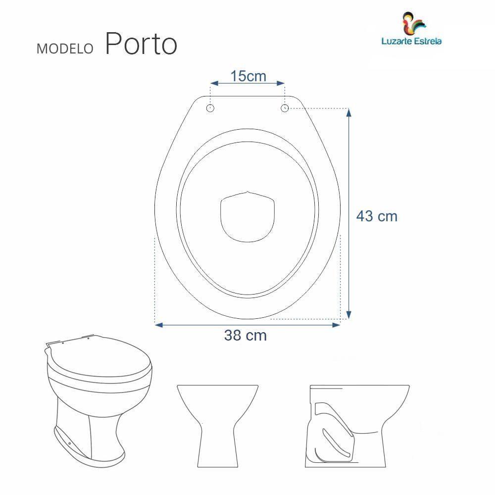 Tampa de Vaso Acrilico Porto Branco para Bacia Luzarte - 5