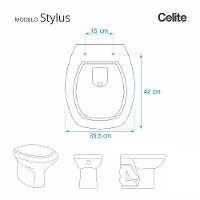 Assento Sanitário Acrílico Stylus Branco Celite - 6