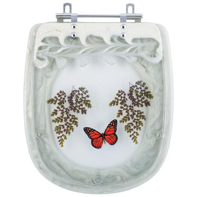 Assento Sanitário Decorado Aspen Branco