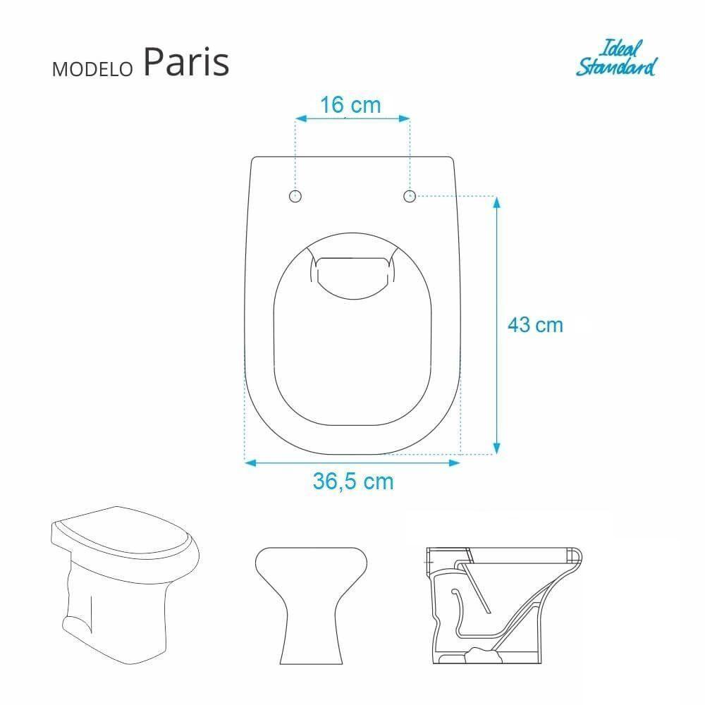 Assento Sanitário Acrílico Paris Branco Ideal Standard - 4