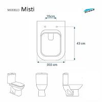 Assento Sanitário Poliéster Misti Branco Icasa - 3