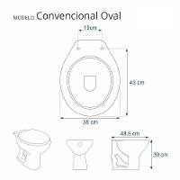 Assento Sanitário Oval Amarelo Terra para Vaso Celite - 2