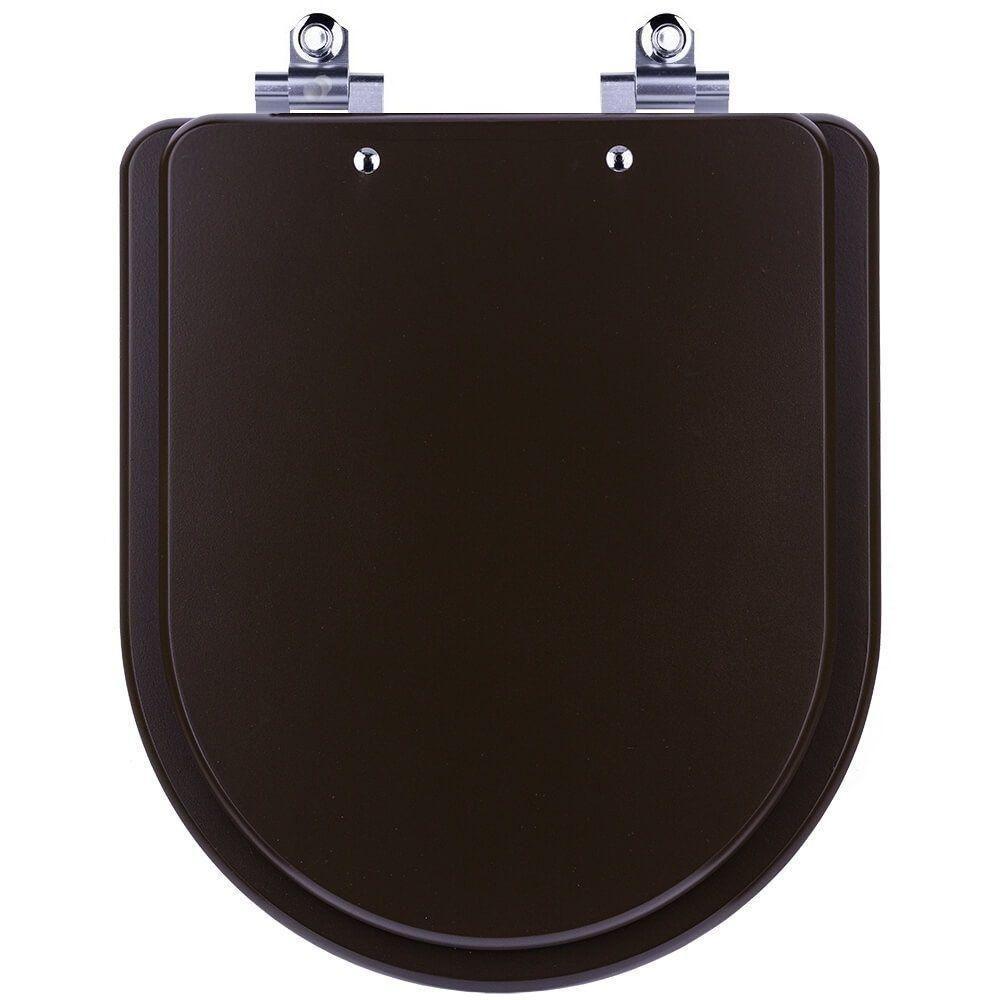 Assento Sanitário Fechamento Lento Link Marrom Fosco - 1