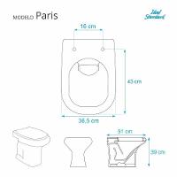 Assento Sanitário Poliéster Paris Branco Ideal Standard